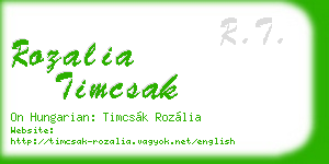 rozalia timcsak business card